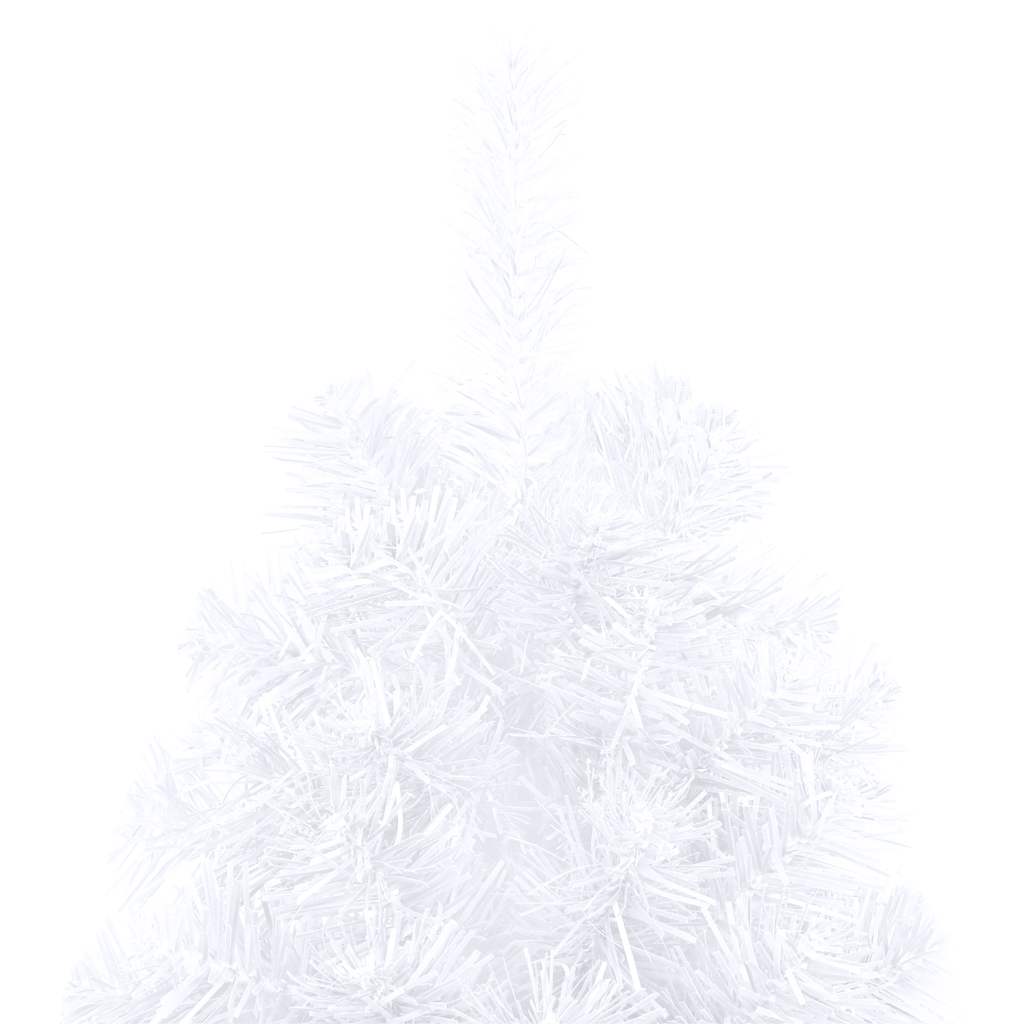 Demi-arbre de Noël artificiel pré-éclairé et boules blanc 240cm - XIOS