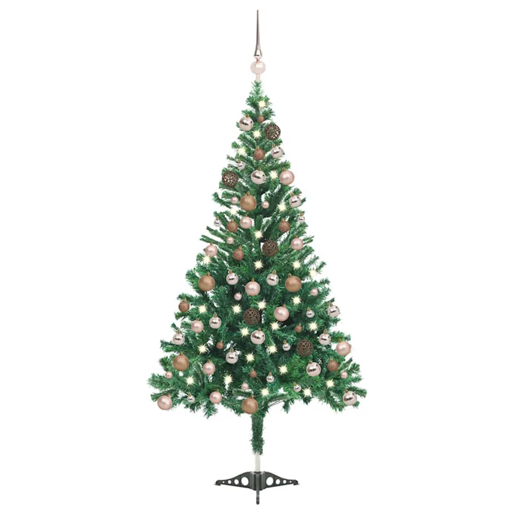 Arbre de Noël artificiel pré-éclairé/boules 120 cm 230 branches - XIOS