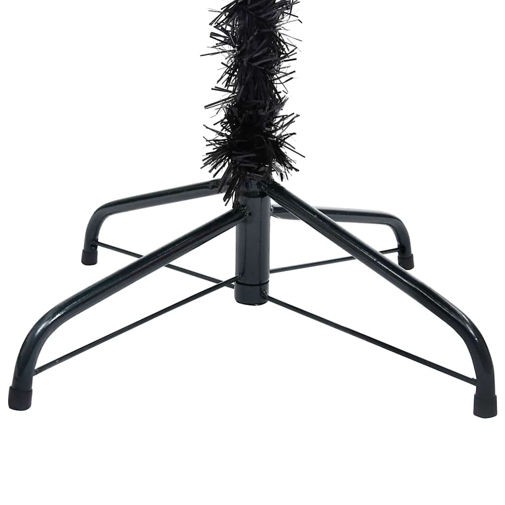 Arbre de Noël artificiel pré-éclairé et boules noir 150 cm PVC - XIOS