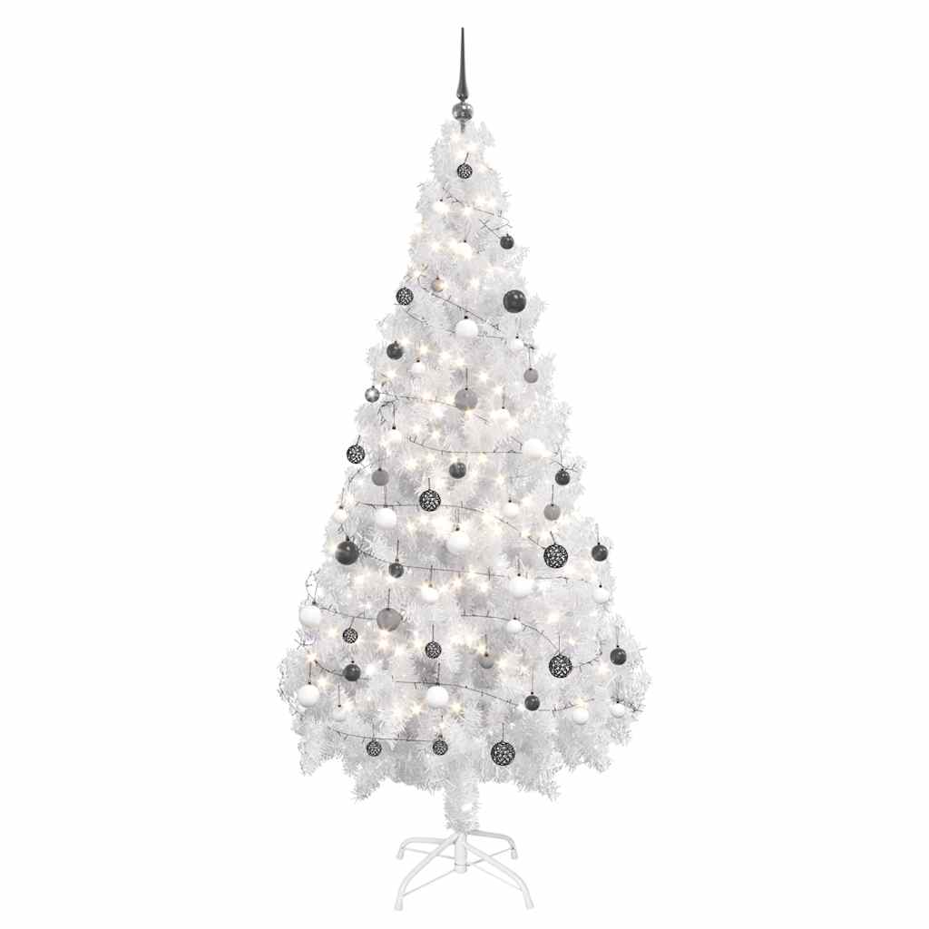 Arbre de Noël artificiel pré-éclairé/boules 180 cm 620 branches
