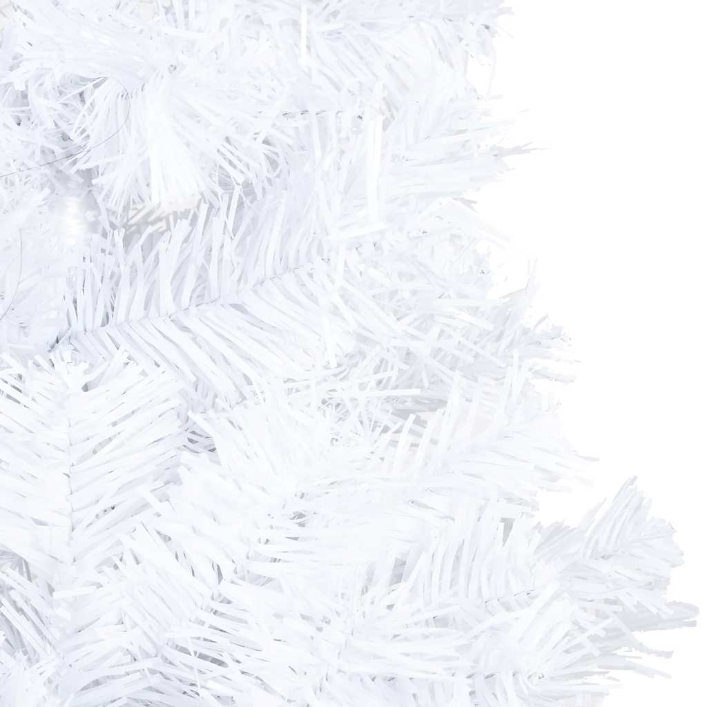 Arbre de Noël artificiel pré-éclairé et boules blanc 120 cm PVC - XIOS