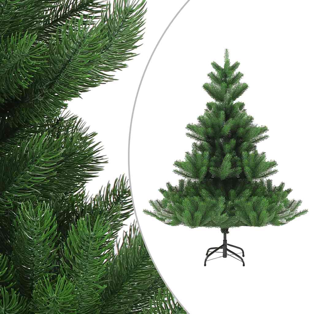 Sapin de Noël artificiel Nordmann avec LED et boules Vert 210cm