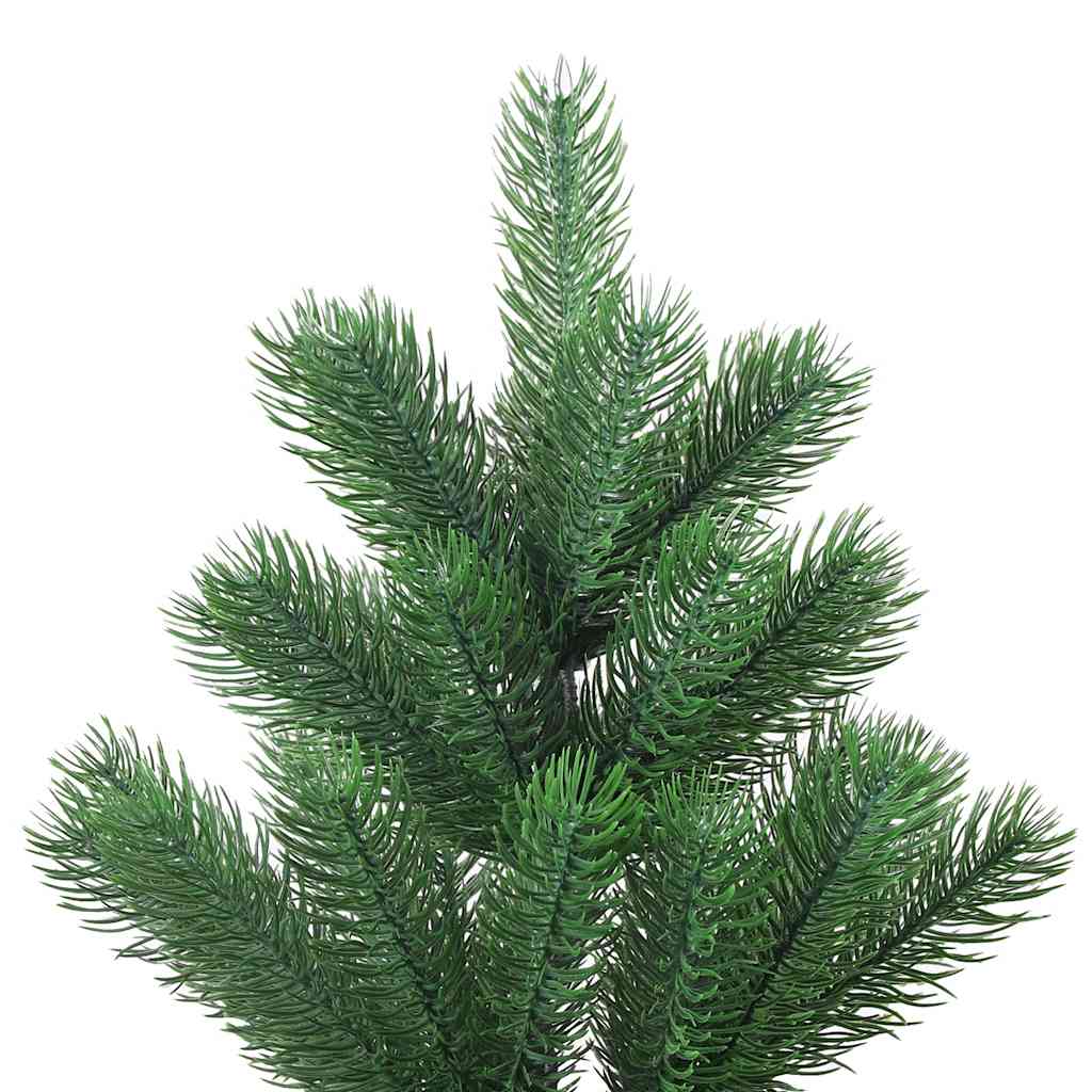 Sapin de Noël artificiel Nordmann avec LED et boules Vert 210cm