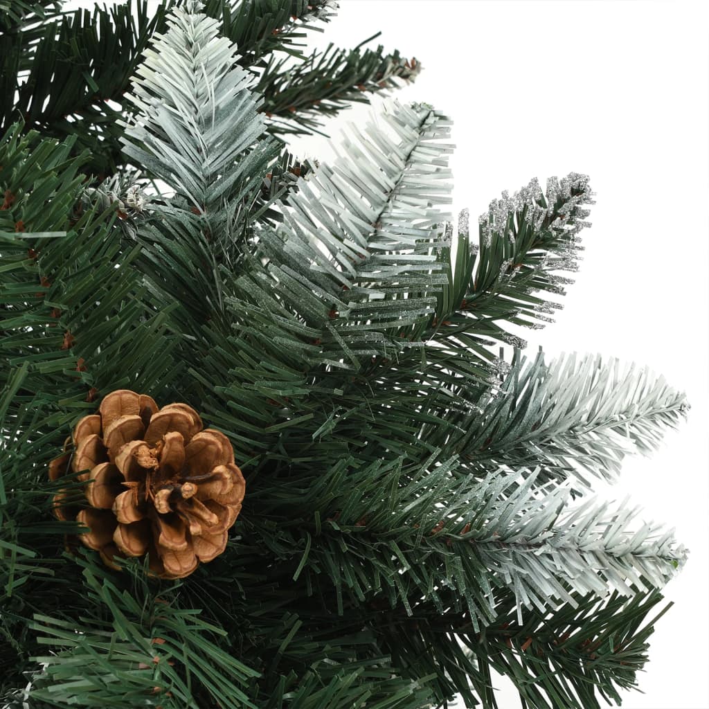 Sapin de Noël artificiel pré-éclairé et pommes de pin 210 cm - XIOS