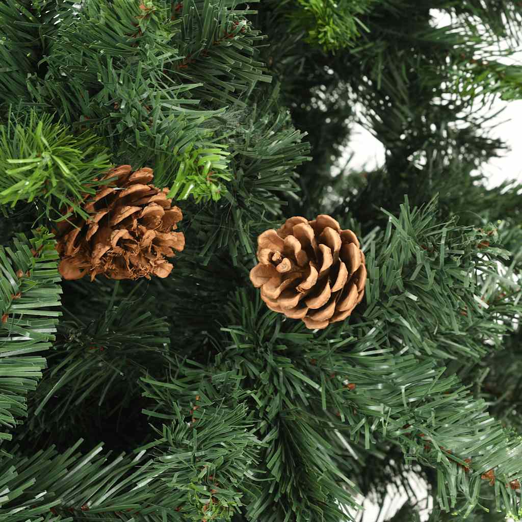 Arbre de Noël artificiel pré-éclairé et boules vert 210 cm - XIOS