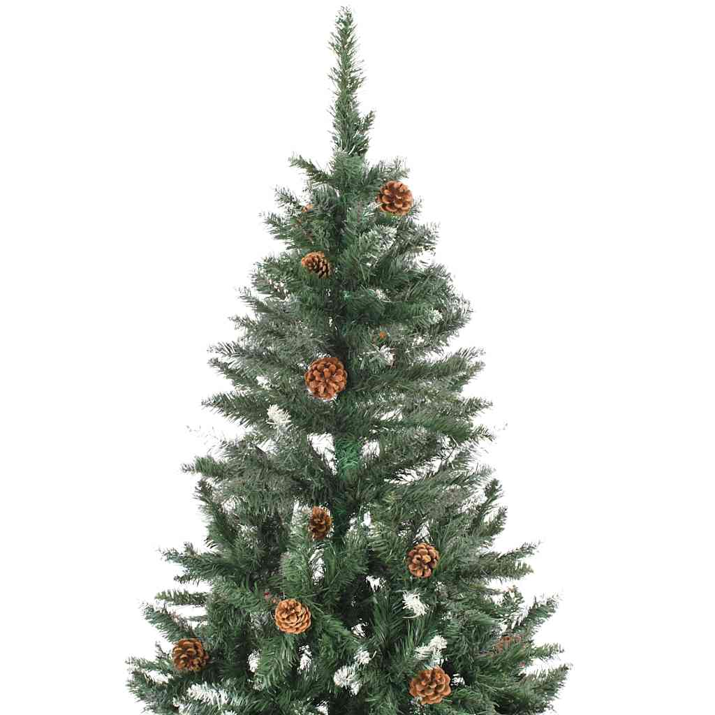 Arbre de Noël artificiel pré-éclairé et boules 210 cm