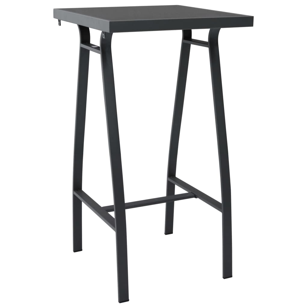 Ensemble de bar de jardin 5 pcs Noir et gris
