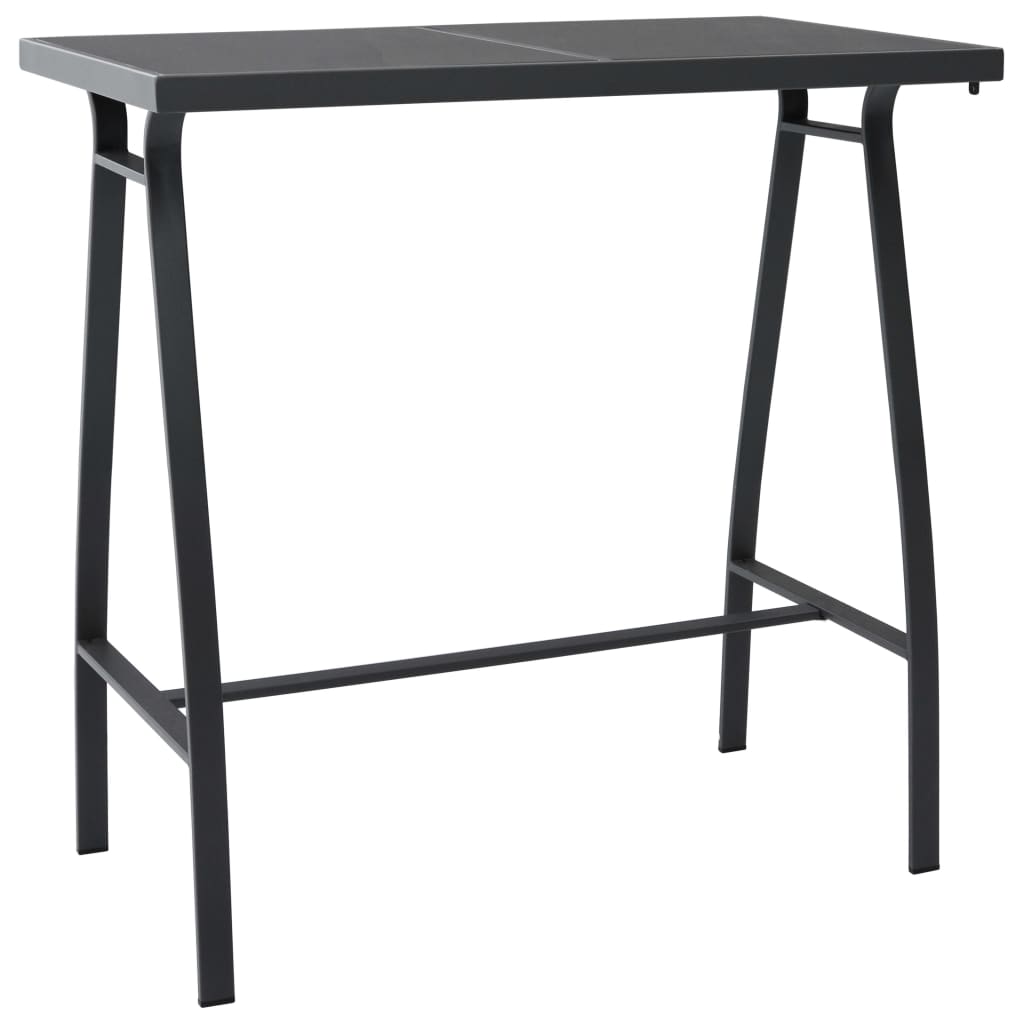 Ensemble de bar de jardin 5 pcs Noir et gris