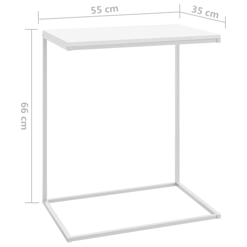 Table d'appoint Blanc 55x35x66 cm Bois d'ingénierie - XIOS