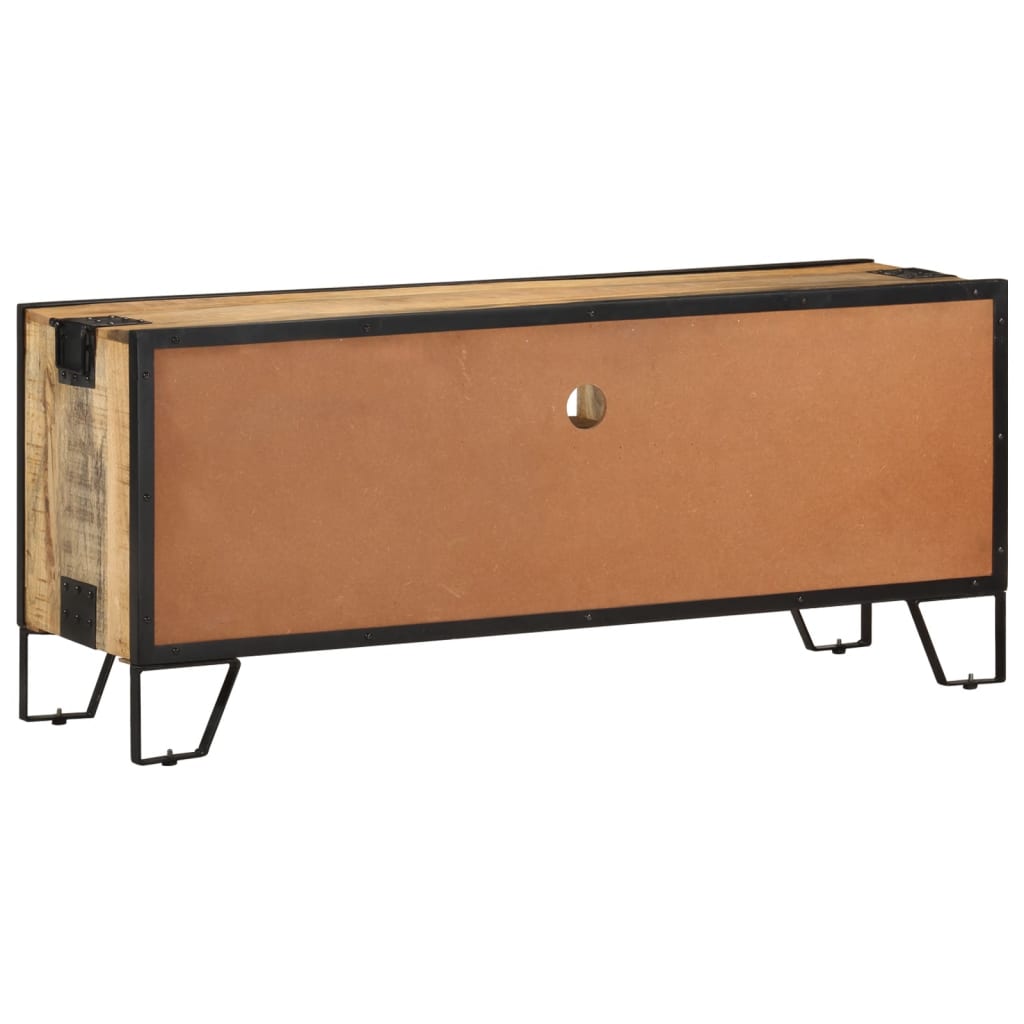 Meuble TV 110x31x46 cm Bois de manguier brut - XIOS