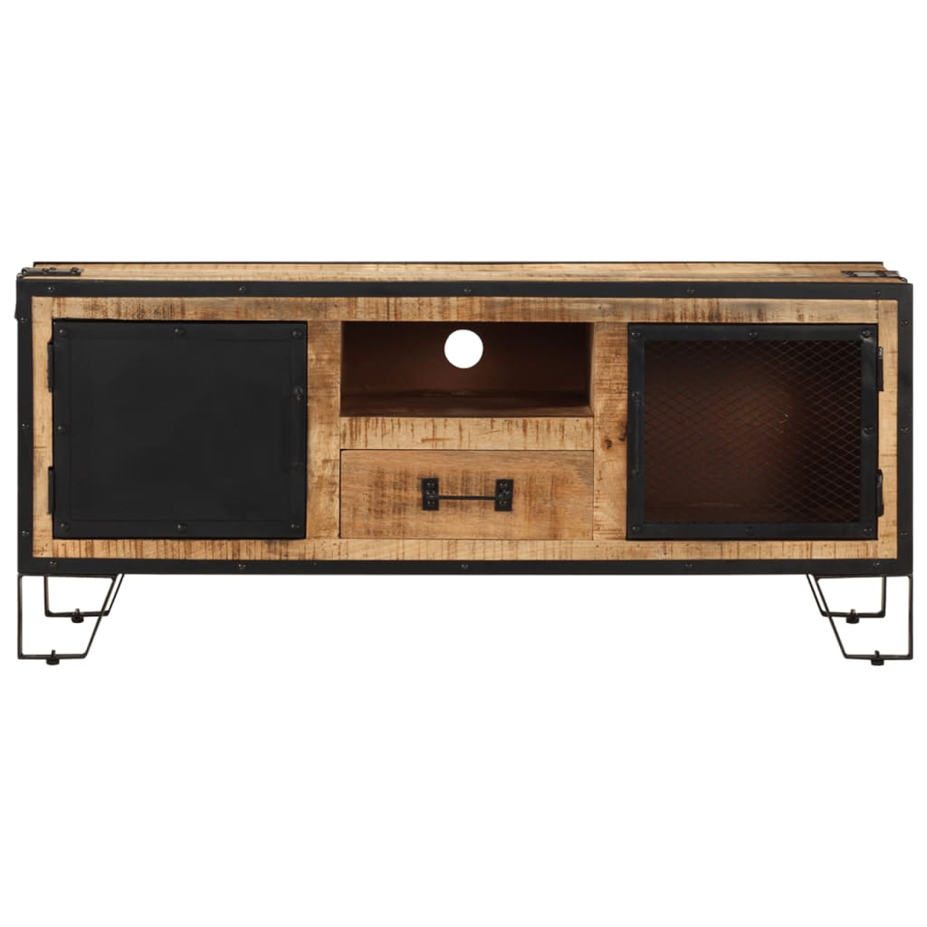 Meuble TV 110x31x46 cm Bois de manguier brut - XIOS