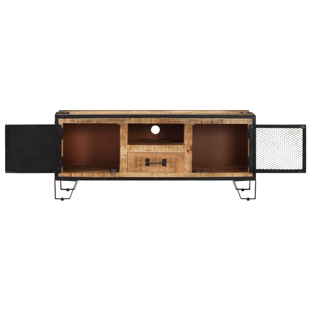 Meuble TV 110x31x46 cm Bois de manguier brut - XIOS