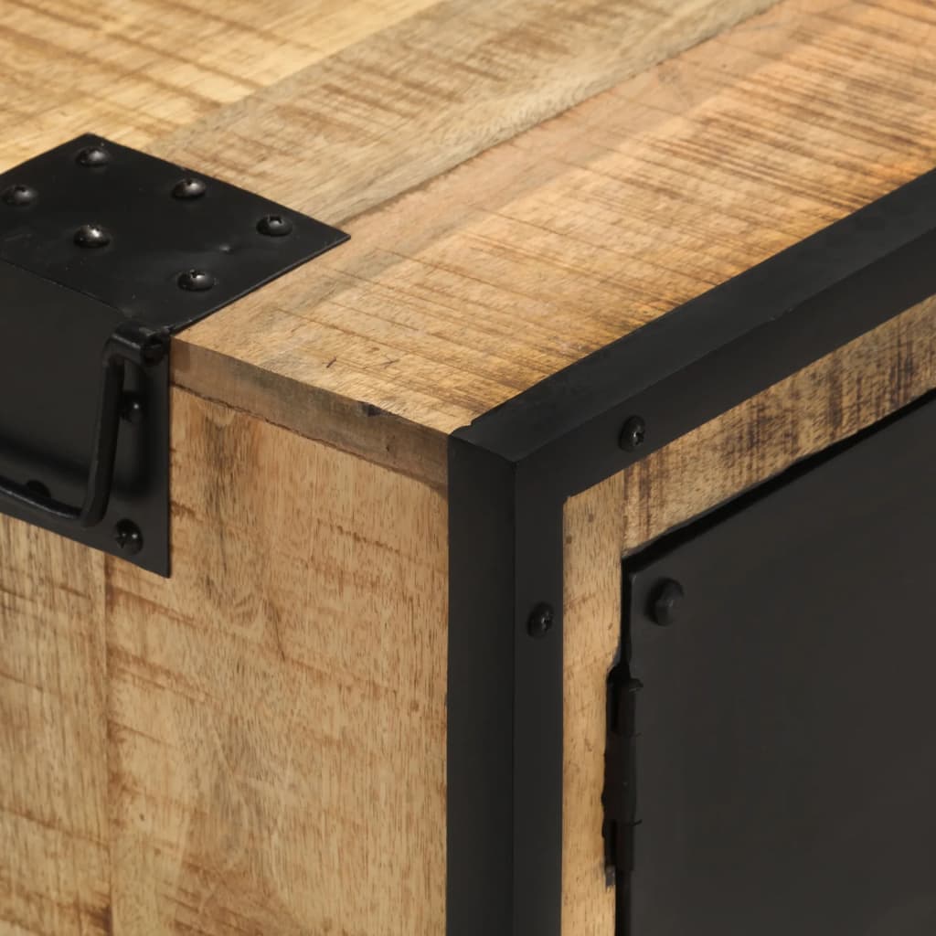 Meuble TV 110x31x46 cm Bois de manguier brut - XIOS