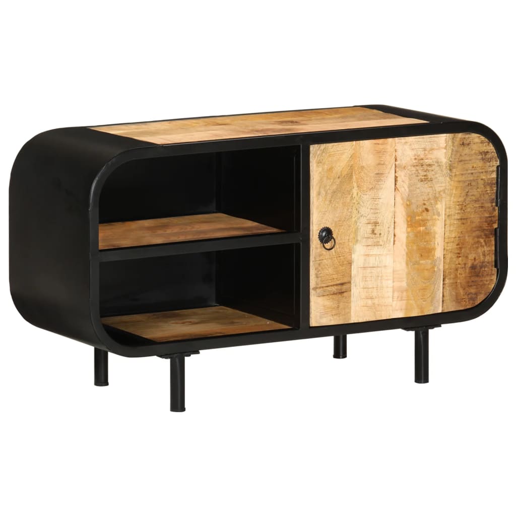 Meuble TV 90x30x48 cm Bois de manguier brut - XIOS