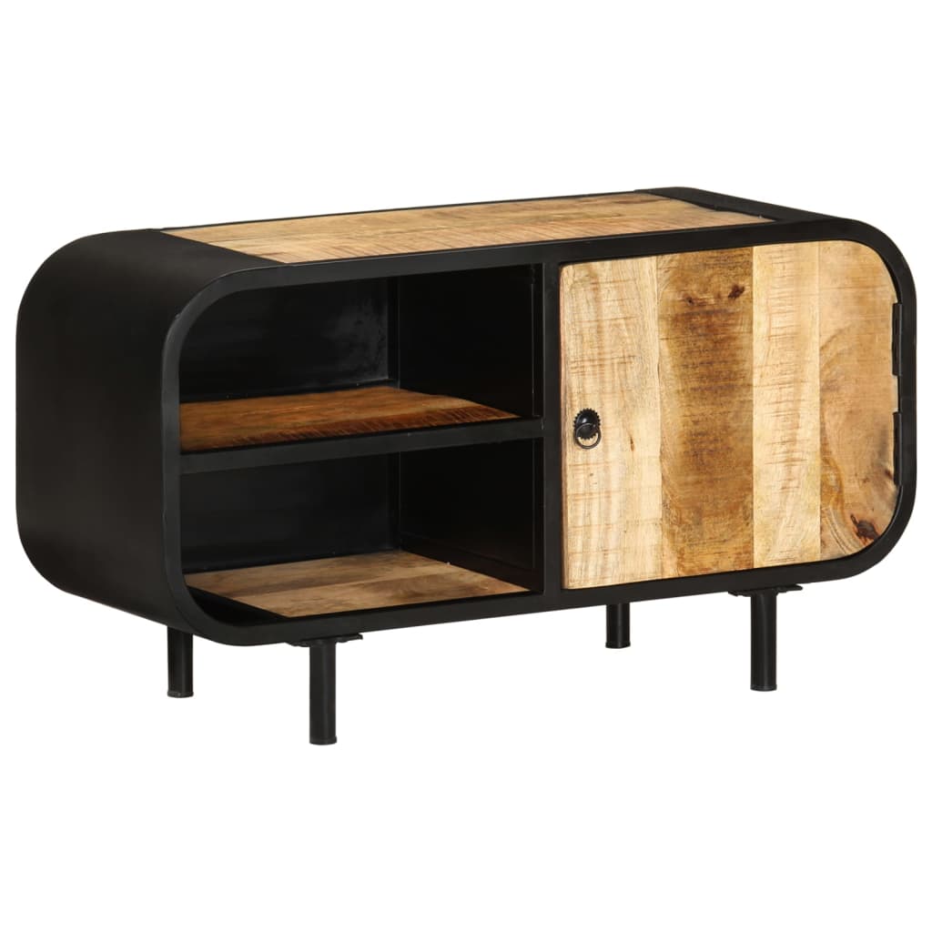 Meuble TV 90x30x48 cm Bois de manguier brut - XIOS