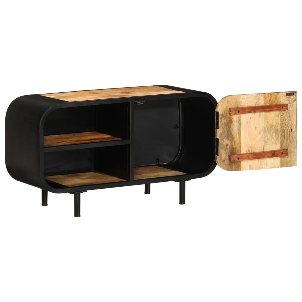 Meuble TV 90x30x48 cm Bois de manguier brut - XIOS