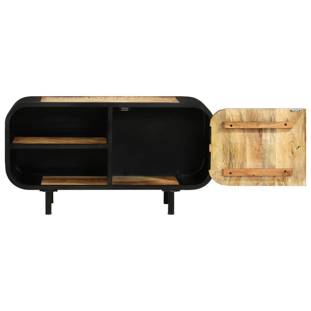 Meuble TV 90x30x48 cm Bois de manguier brut - XIOS