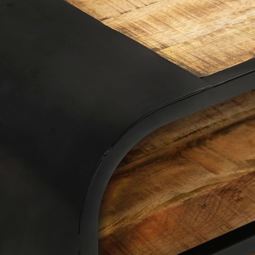 Meuble TV 90x30x48 cm Bois de manguier brut - XIOS