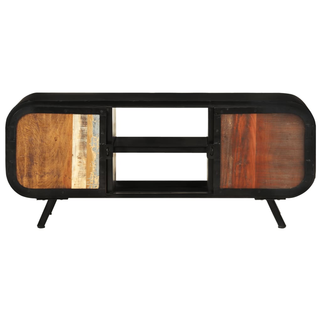 Meuble TV 110x30x45 cm Bois de récupération massif - XIOS
