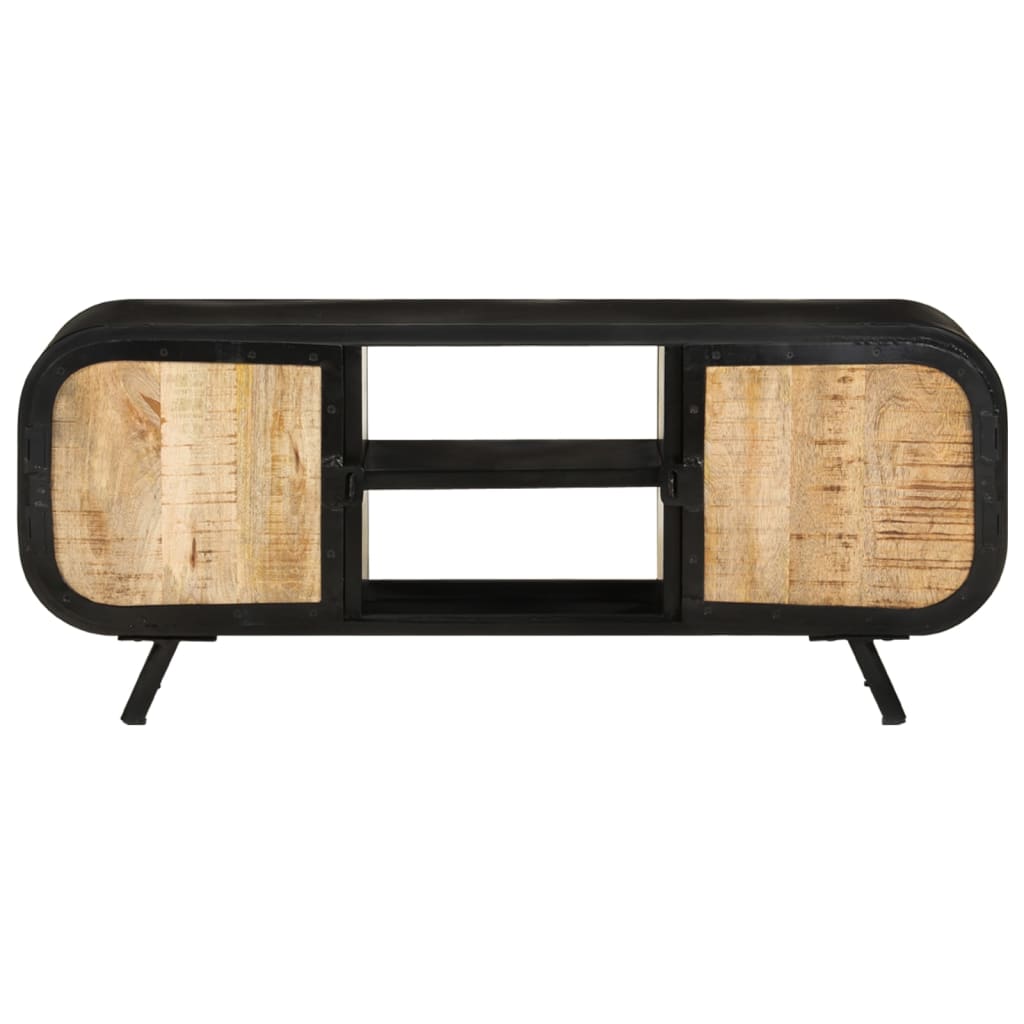 Meuble TV 110x30x45 cm Bois de manguier brut - XIOS