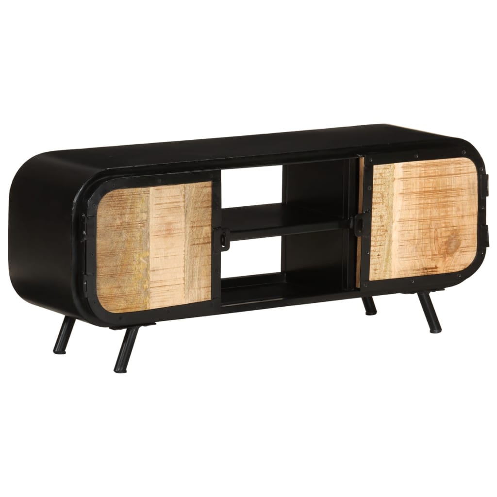 Meuble TV 110x30x45 cm Bois de manguier brut - XIOS