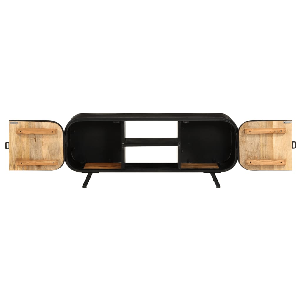Meuble TV 110x30x45 cm Bois de manguier brut - XIOS