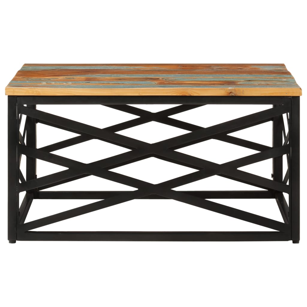 Table basse 68x68x35 cm Bois de récupération massif - XIOS