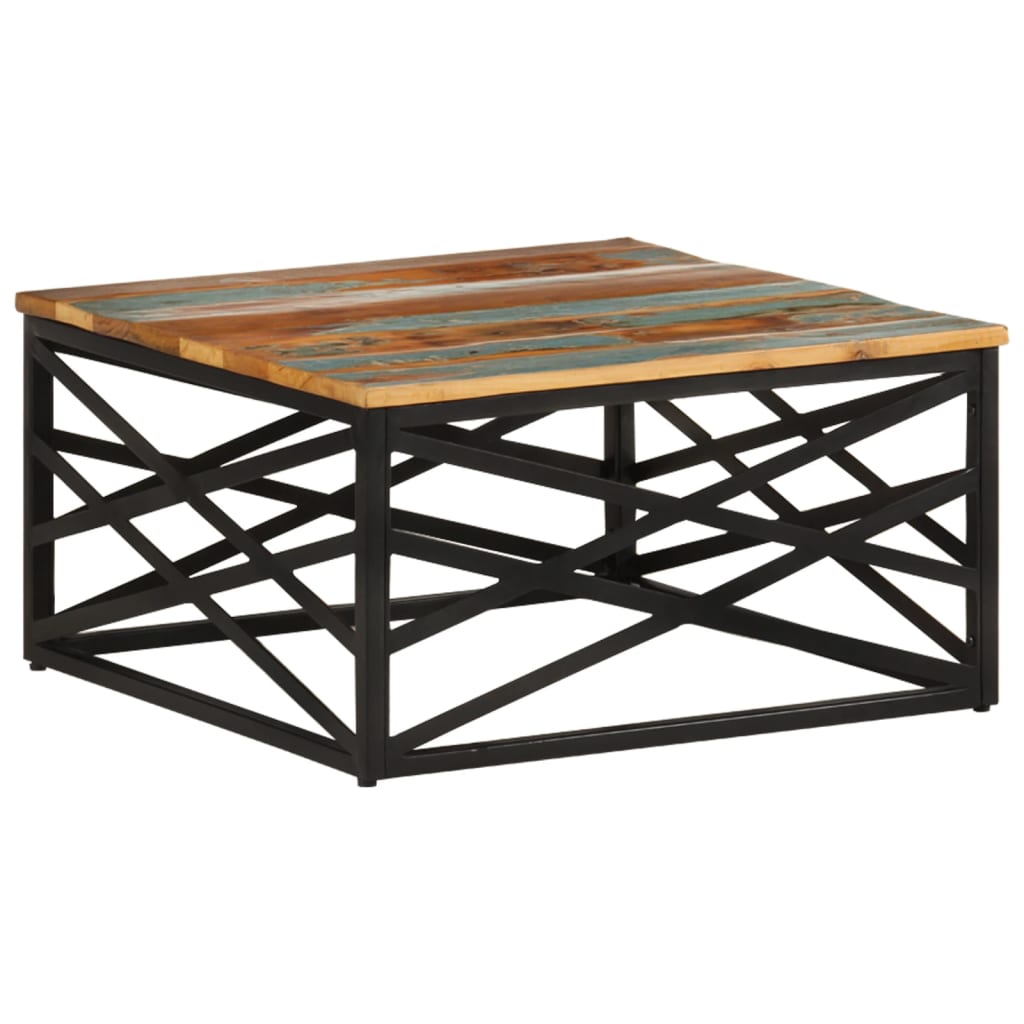 Table basse 68x68x35 cm Bois de récupération massif - XIOS