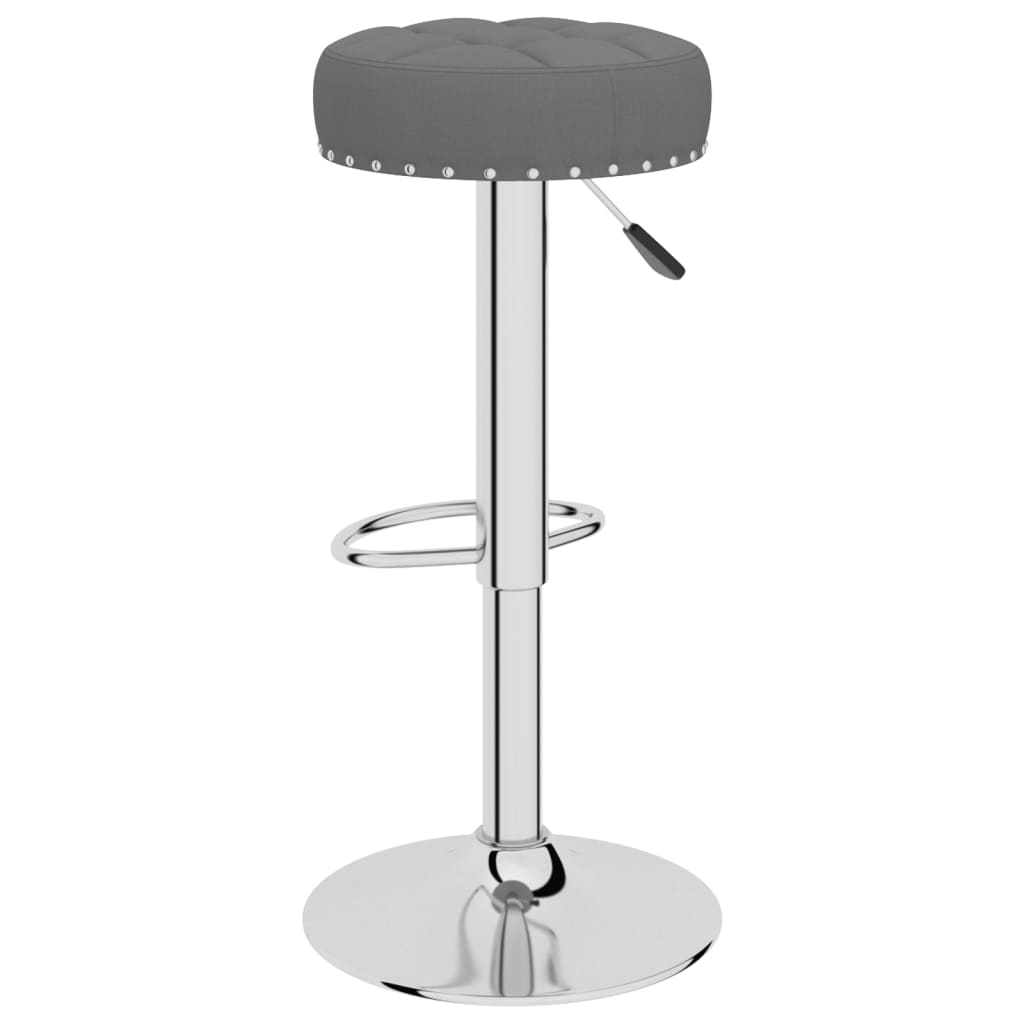 Tabourets de bar lot de 2 gris foncé tissu - XIOS