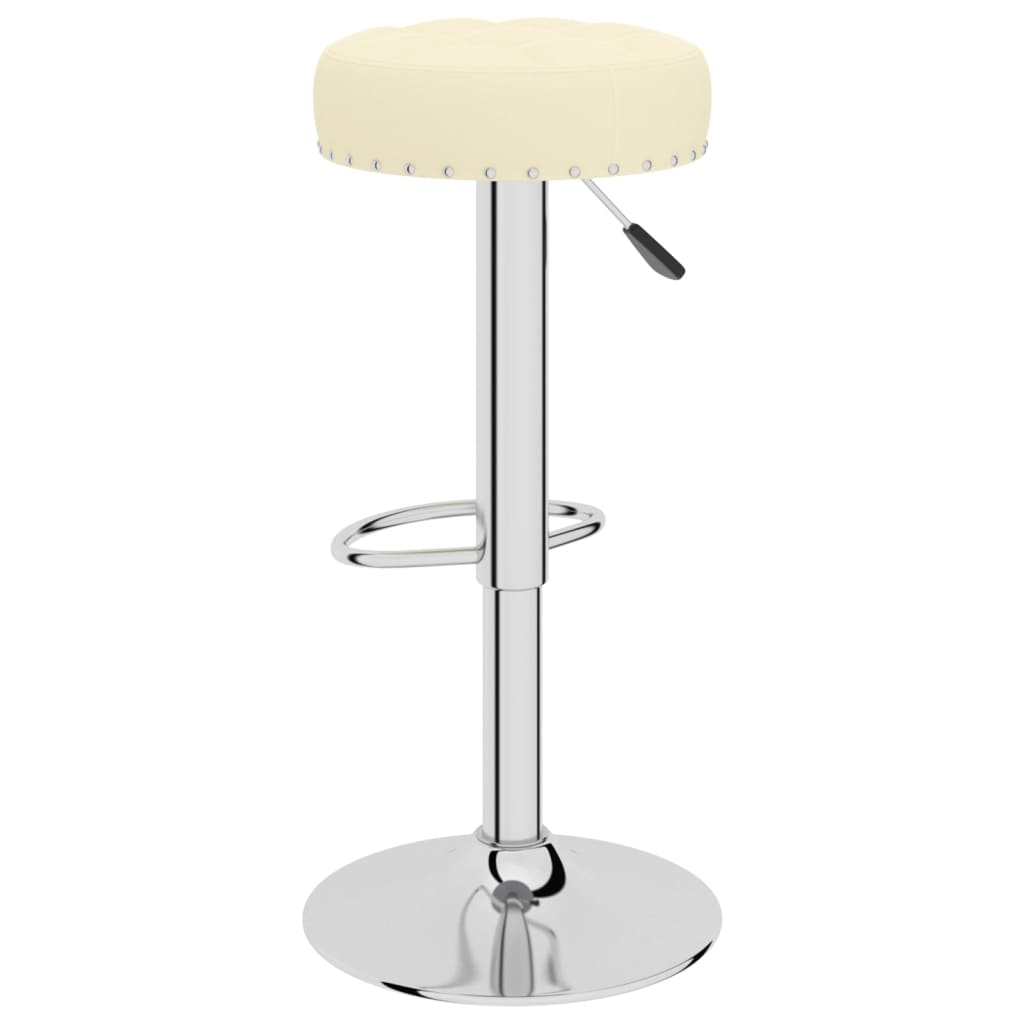 Tabourets de bar lot de 2 crème tissu - XIOS
