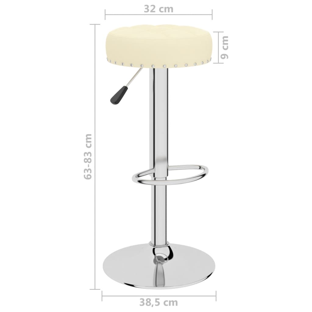 Tabourets de bar lot de 2 crème tissu - XIOS