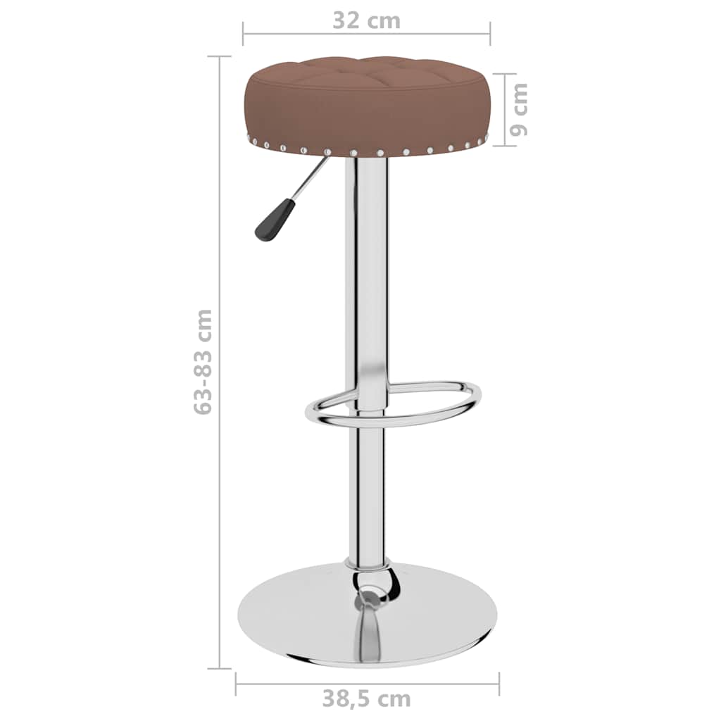 Tabourets de bar lot de 2 marron tissu - XIOS