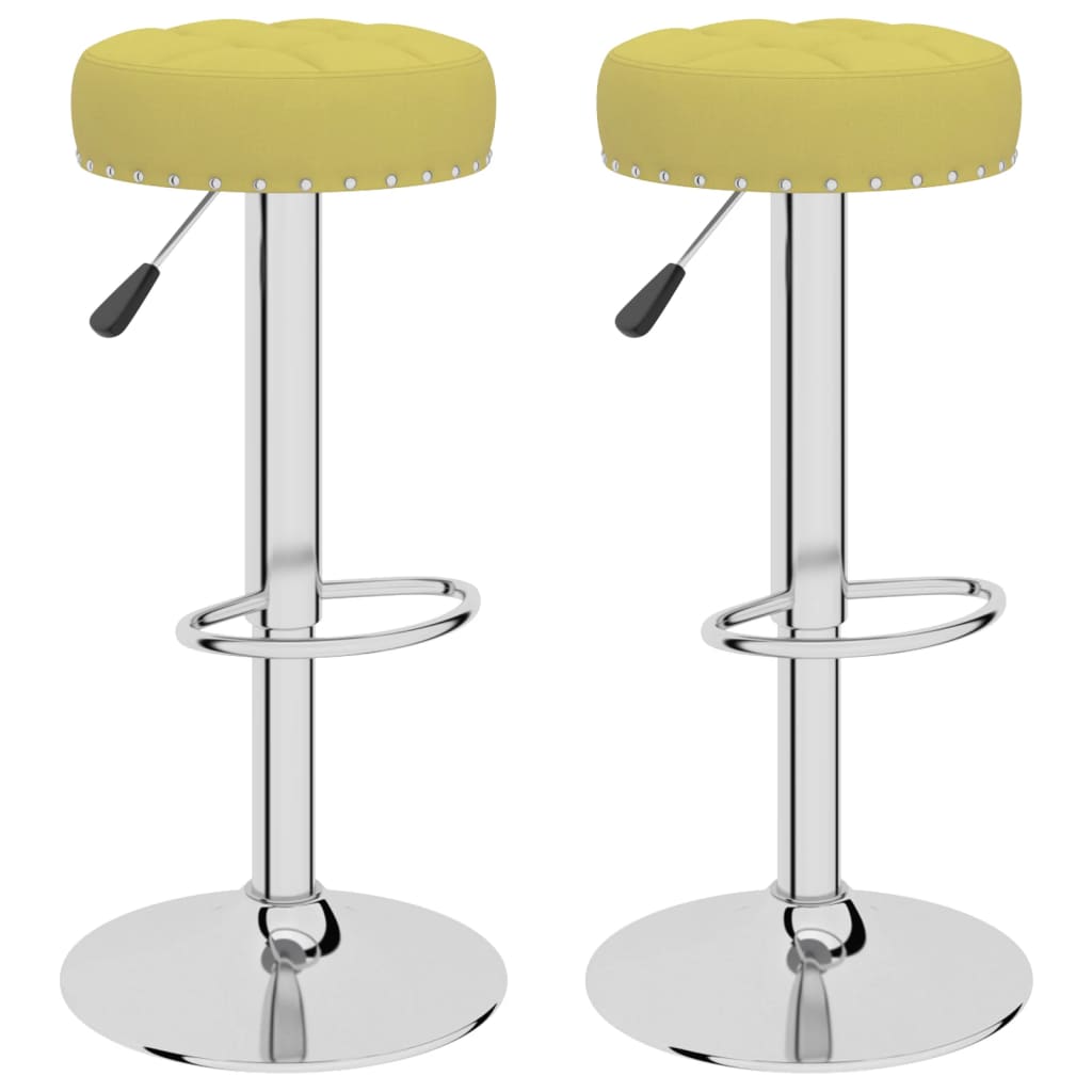 Tabourets de bar lot de 2 vert tissu - XIOS