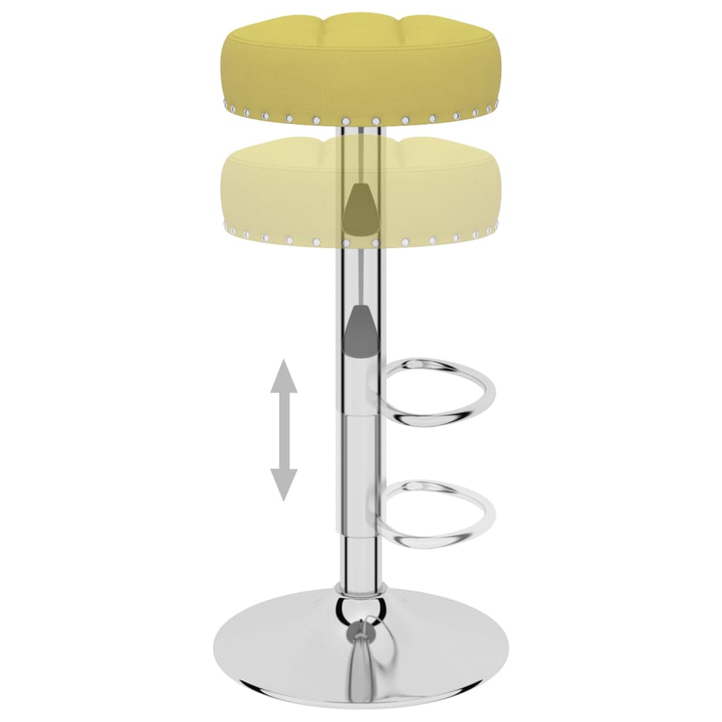 Tabourets de bar lot de 2 vert tissu - XIOS