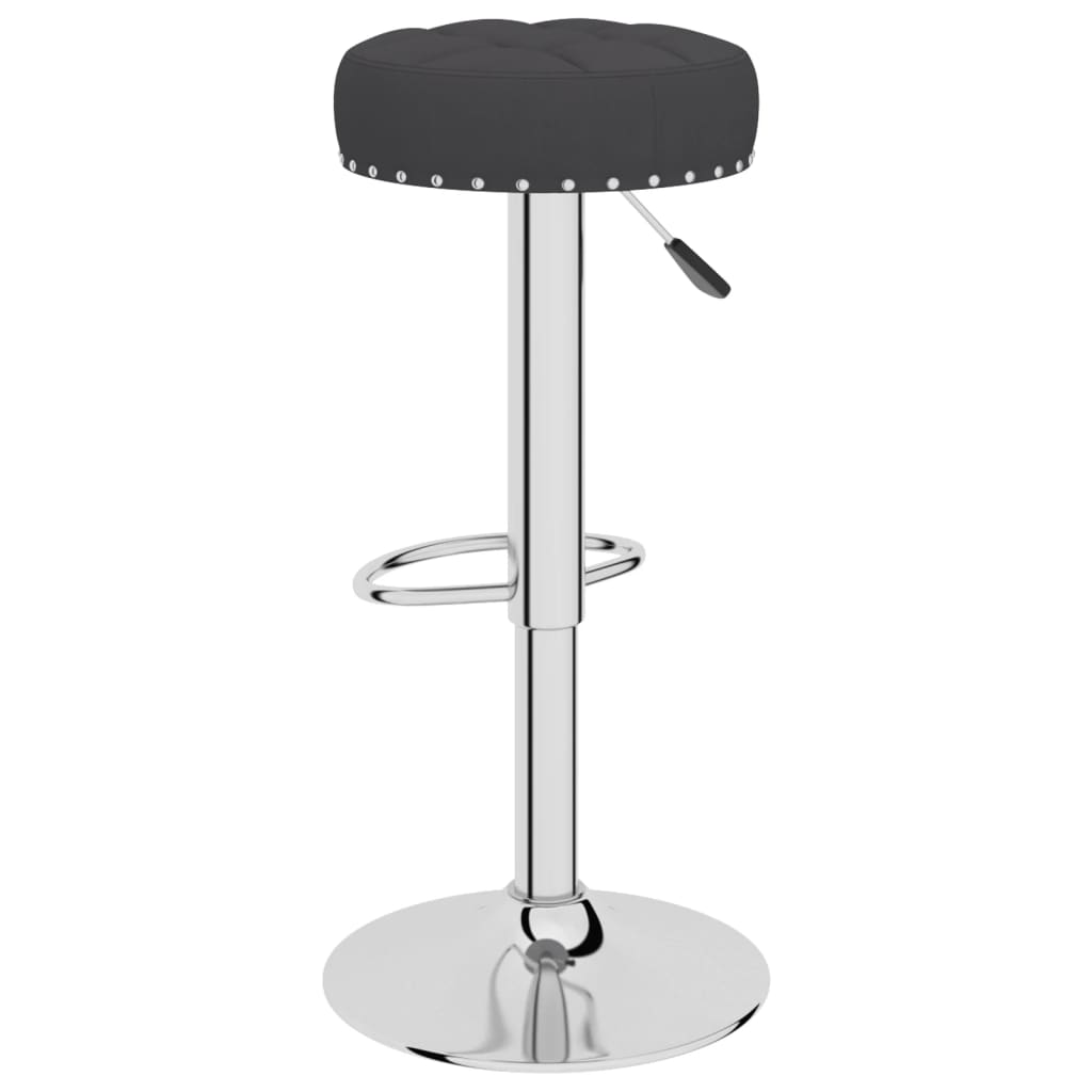 Tabourets de bar lot de 2 noir tissu - XIOS