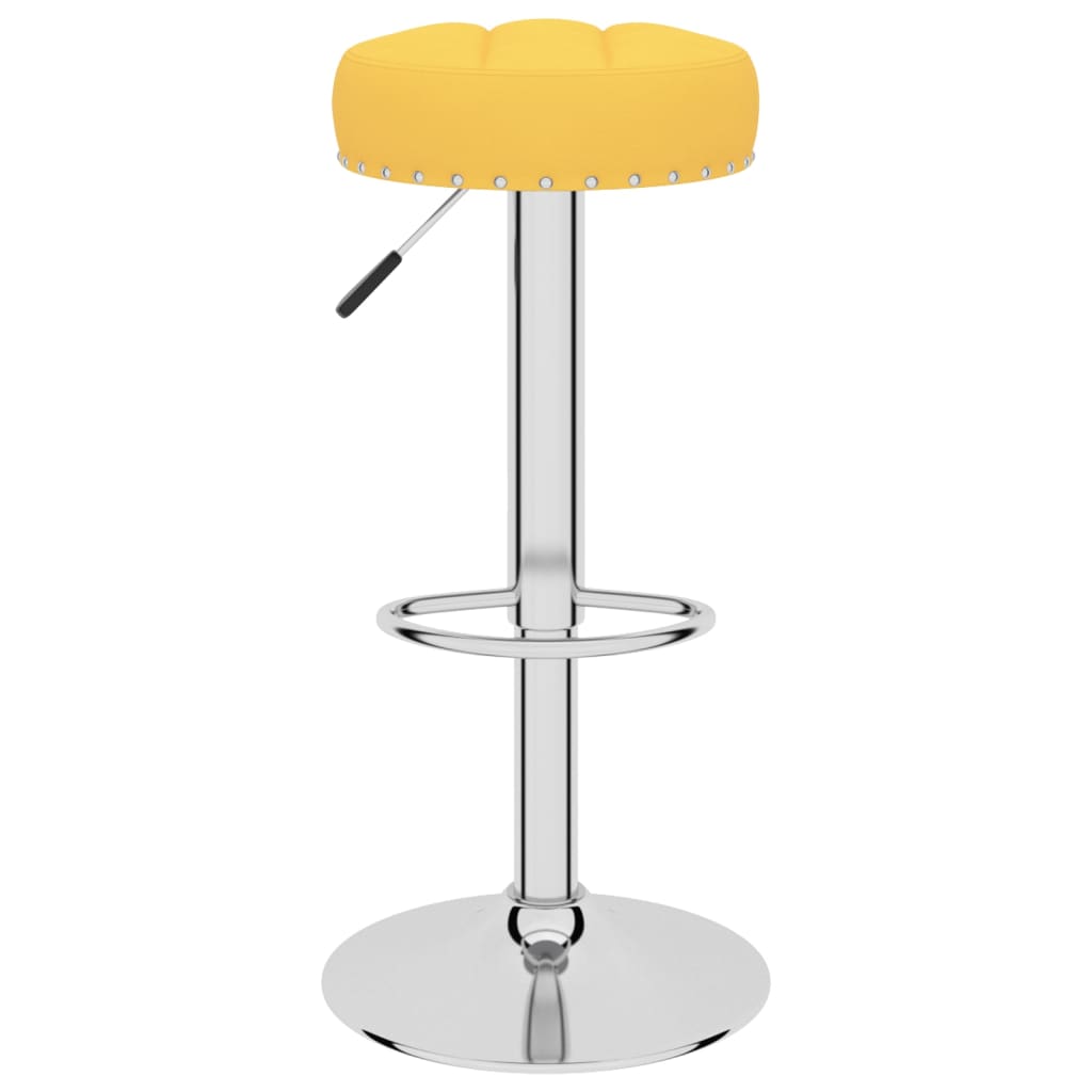 Tabourets de bar lot de 2 jaune moutarde tissu - XIOS