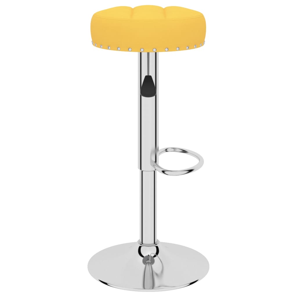 Tabourets de bar lot de 2 jaune moutarde tissu - XIOS