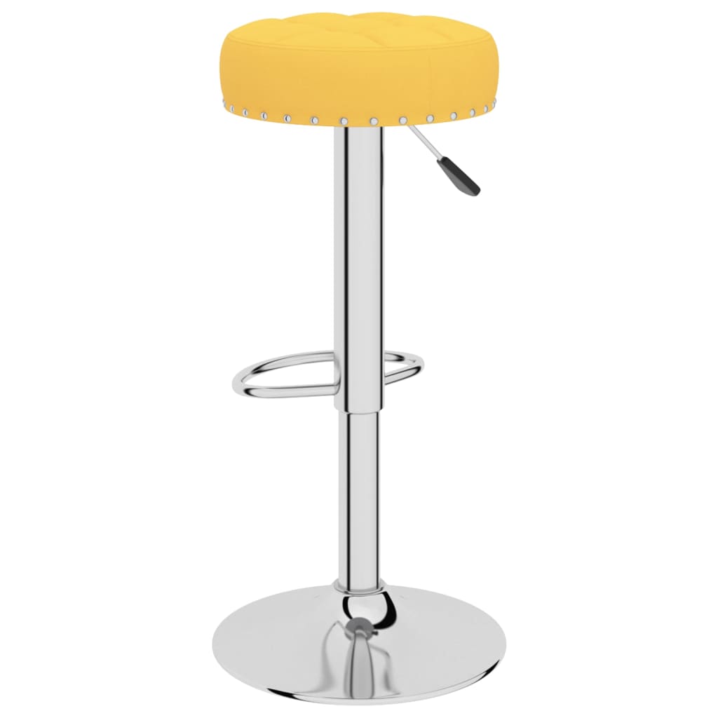 Tabourets de bar lot de 2 jaune moutarde tissu - XIOS