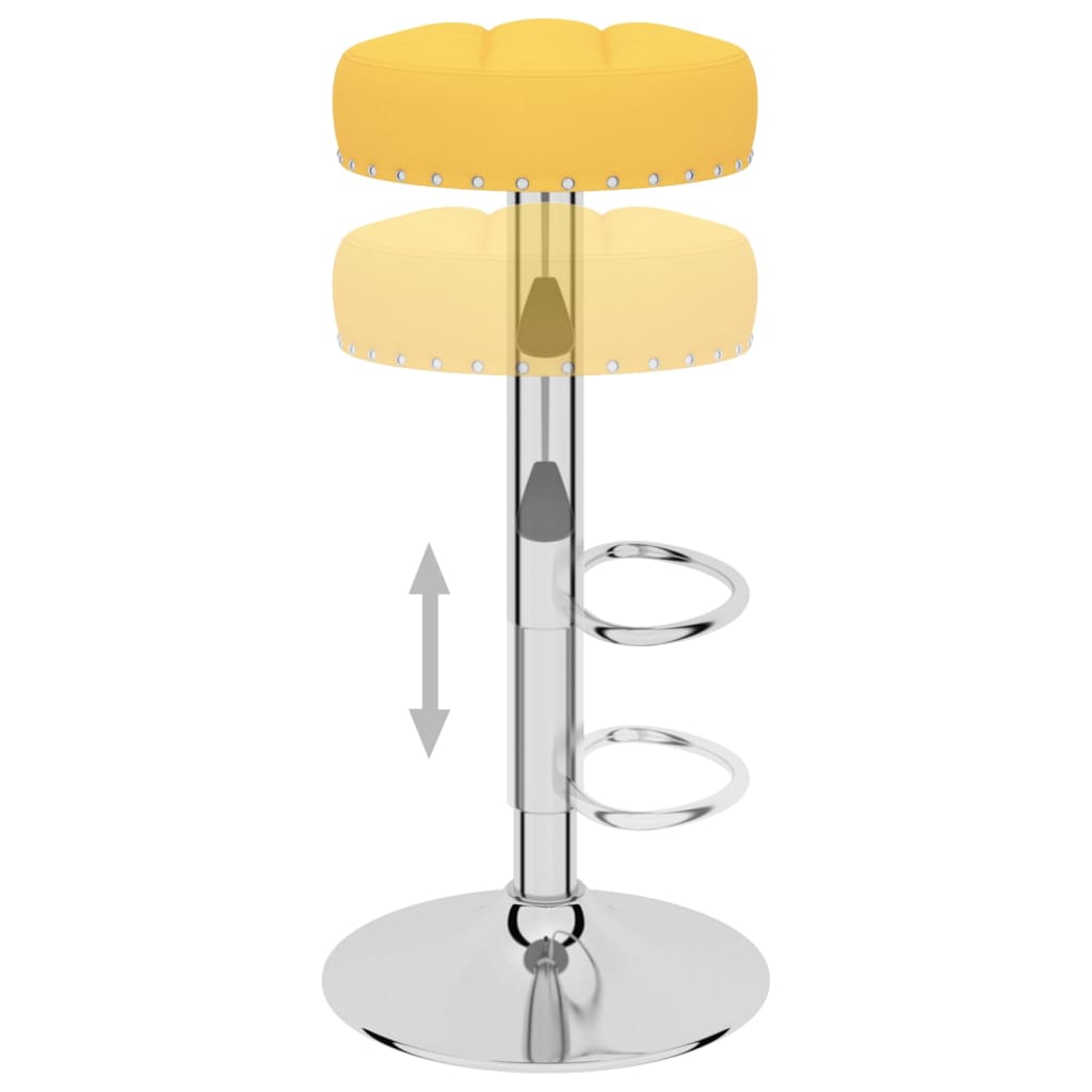 Tabourets de bar lot de 2 jaune moutarde tissu - XIOS