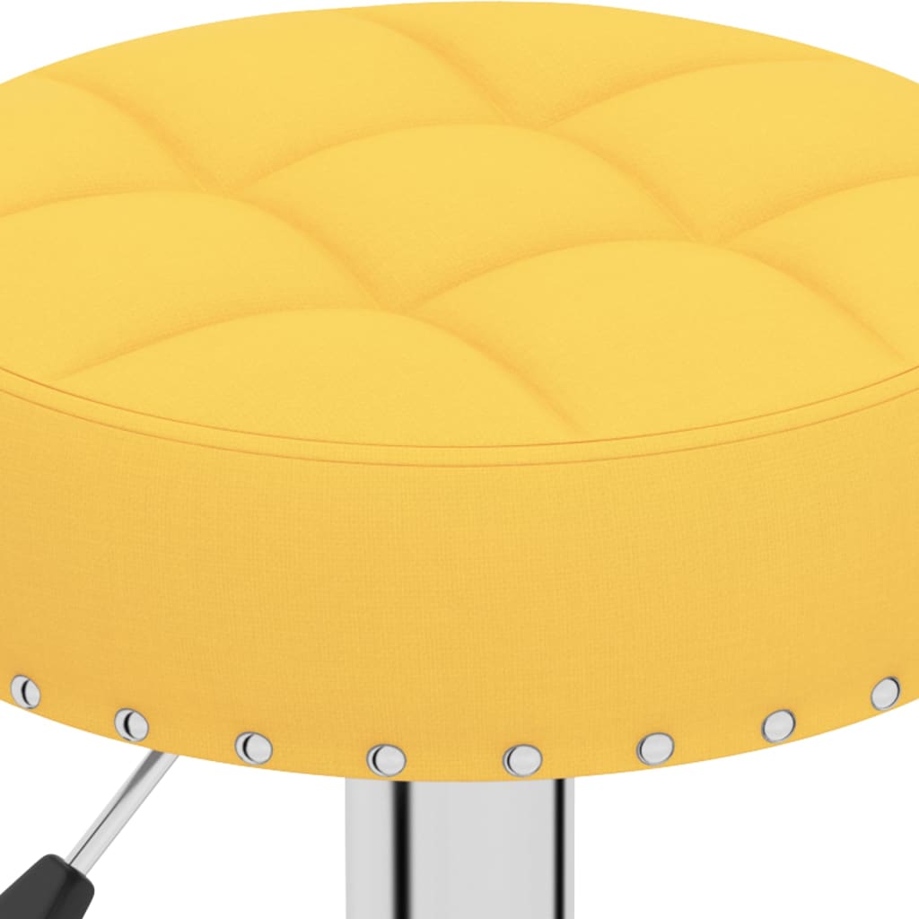 Tabourets de bar lot de 2 jaune moutarde tissu - XIOS