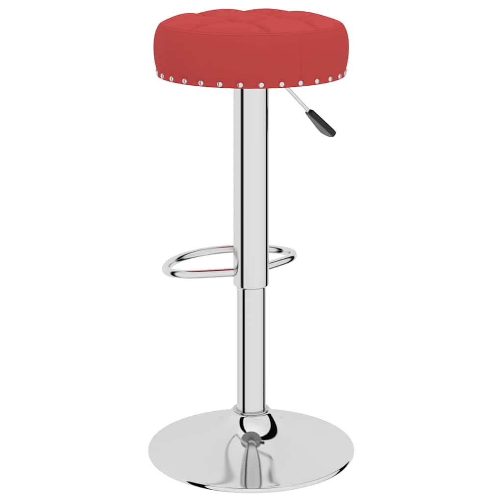 Tabourets de bar lot de 2 rouge bordeaux tissu - XIOS