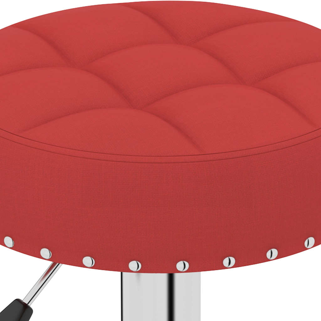 Tabourets de bar lot de 2 rouge bordeaux tissu - XIOS