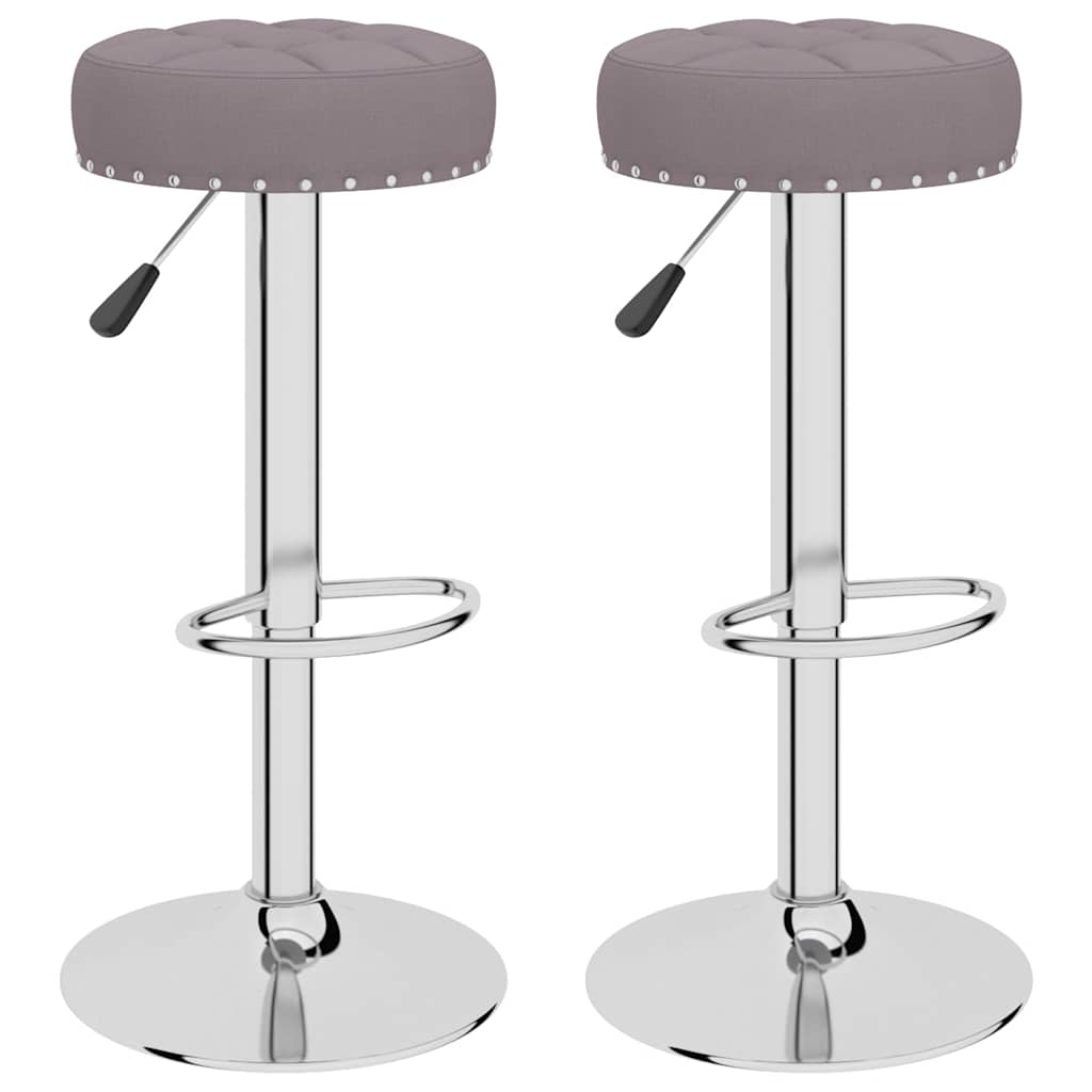 Tabourets de bar lot de 2 taupe tissu - XIOS