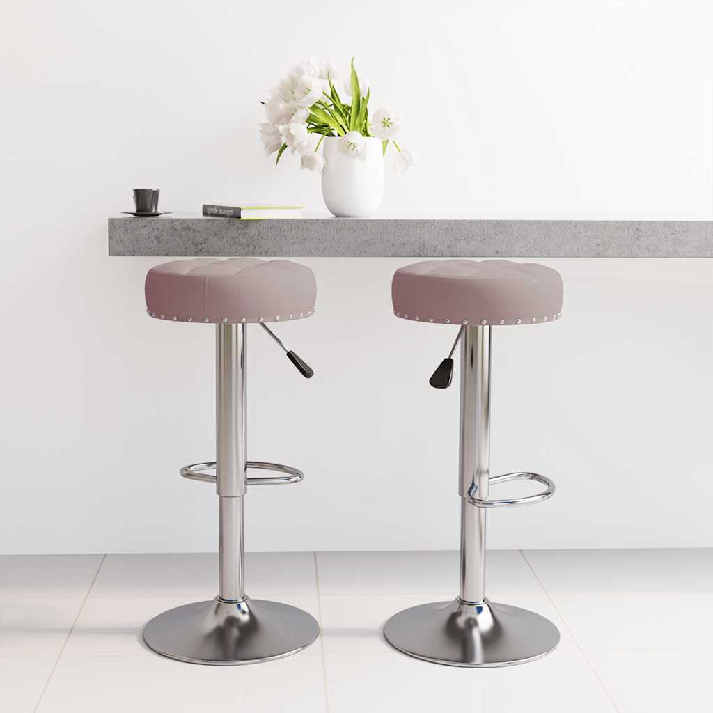Tabourets de bar lot de 2 taupe tissu - XIOS