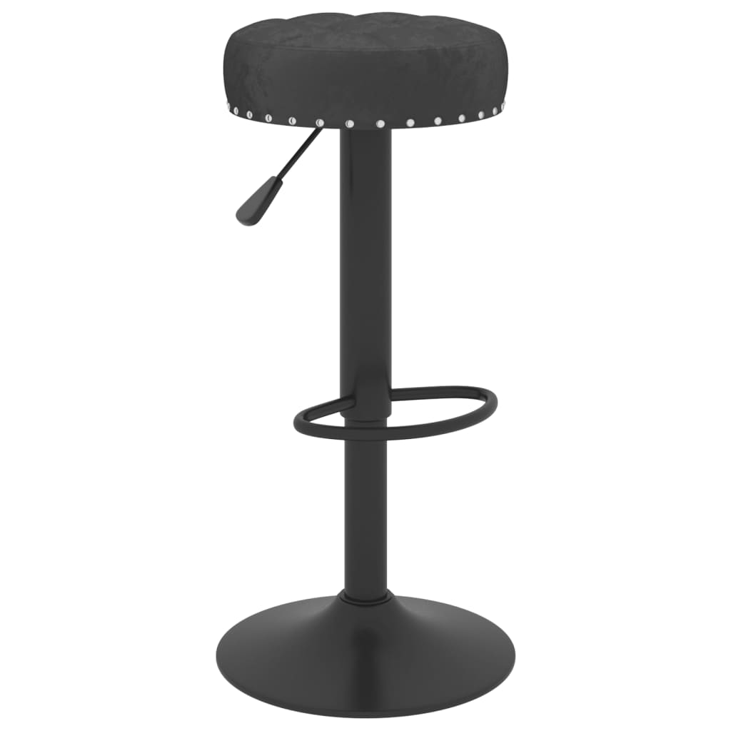 Tabourets de bar lot de 2 noir velours - XIOS