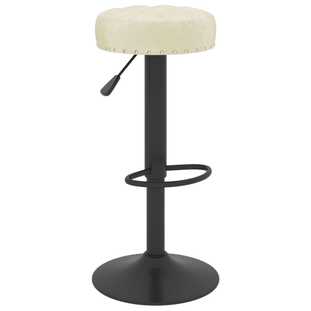 Tabourets de bar lot de 2 crème velours - XIOS