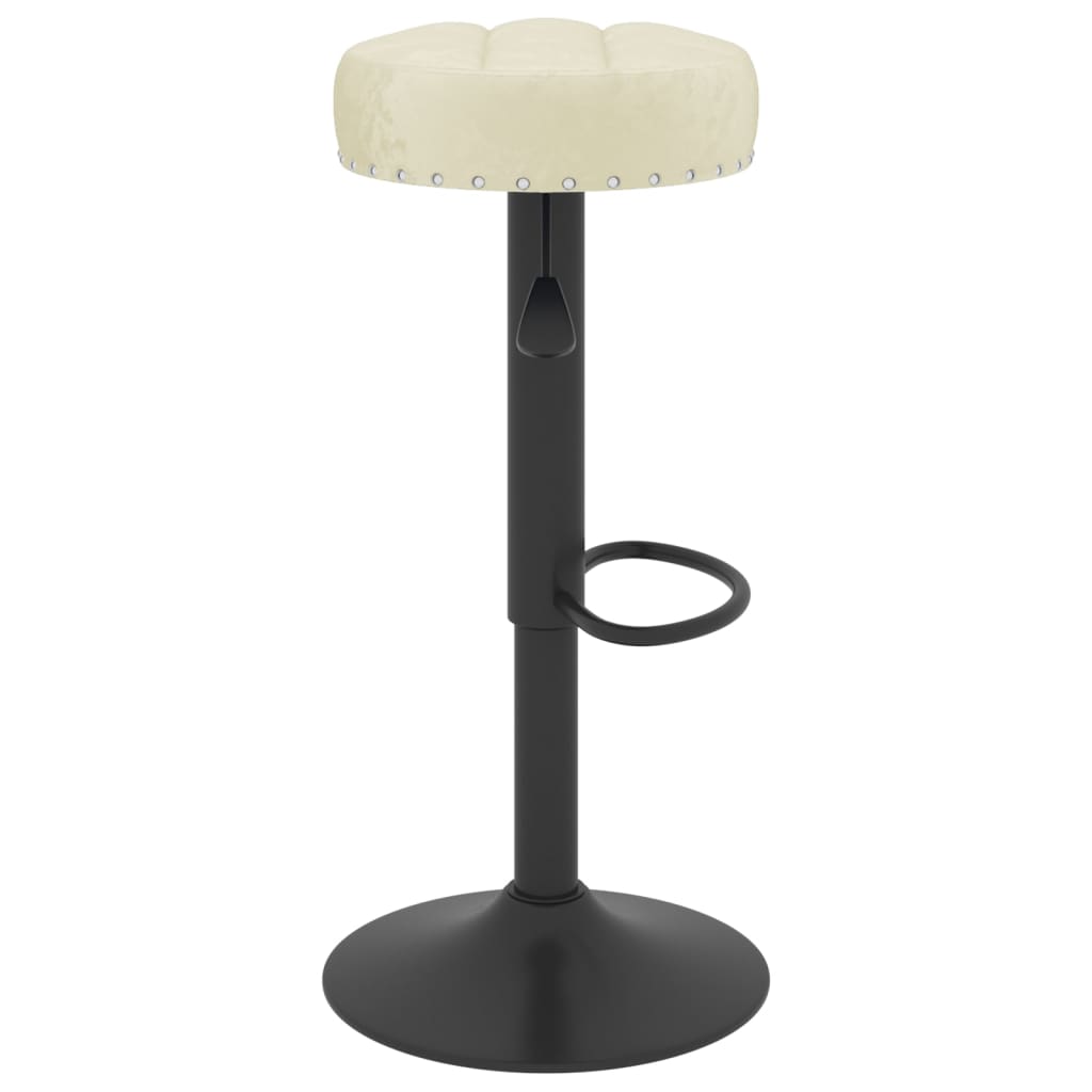Tabourets de bar lot de 2 crème velours - XIOS