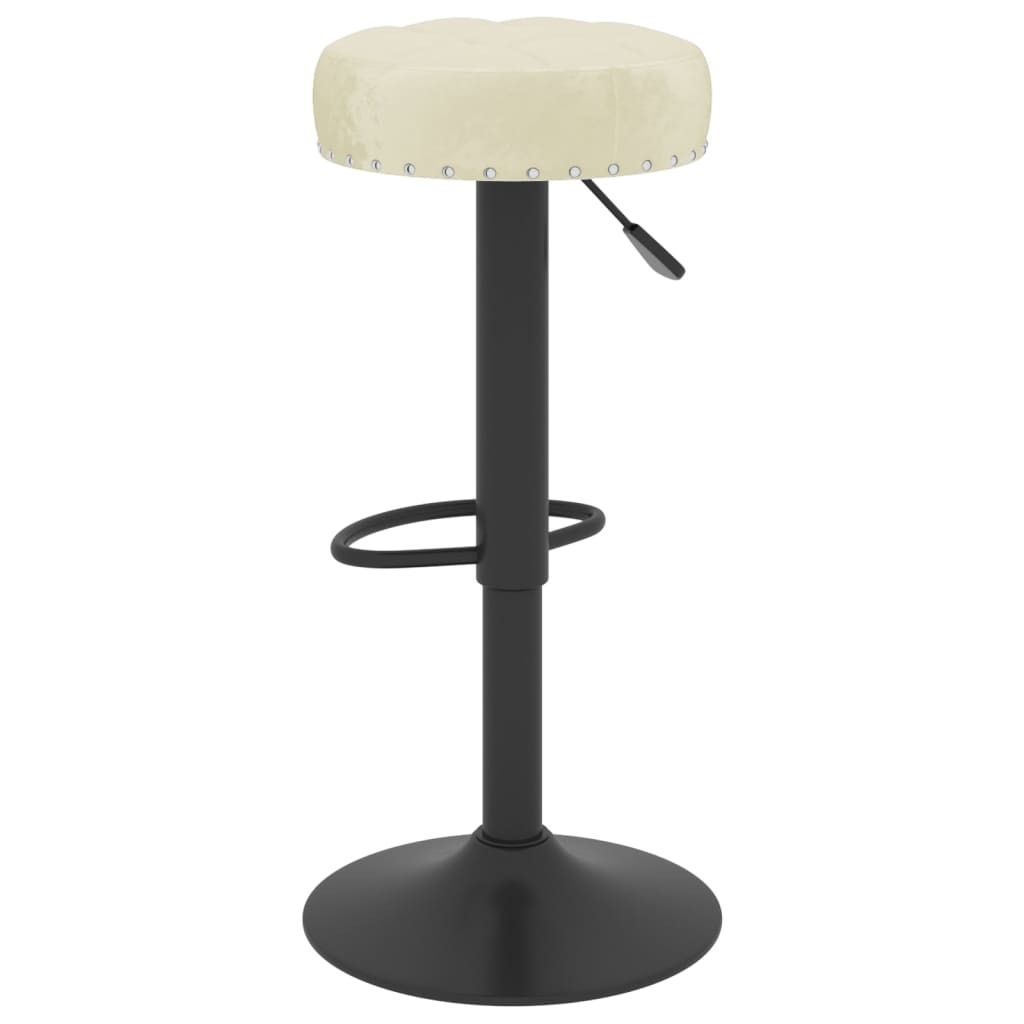 Tabourets de bar lot de 2 crème velours - XIOS