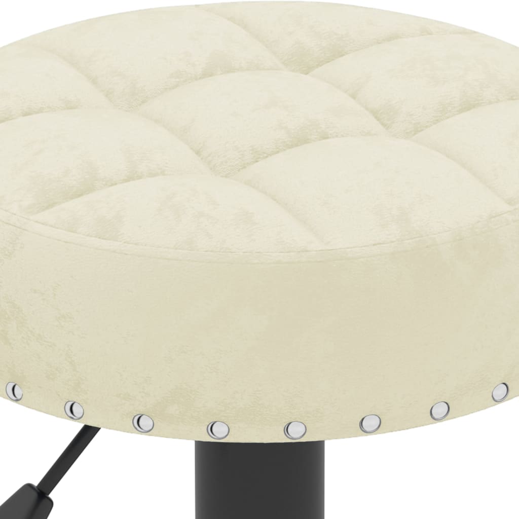 Tabourets de bar lot de 2 crème velours - XIOS