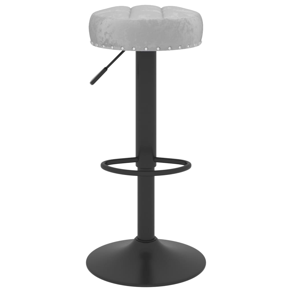 Tabourets de bar lot de 2 gris velours - XIOS
